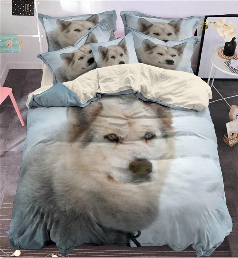Arctic Wolf 3D Customized Duvet Cover Bedding Sets