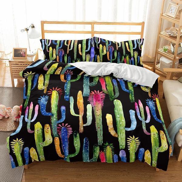 Art Pattern Cactus 3D Customized Duvet Cover Bedding Sets