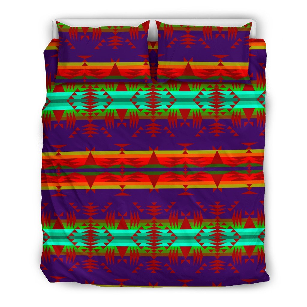 B ween the Mountains Purple Red 3D Customized Duvet Cover Bedding Sets