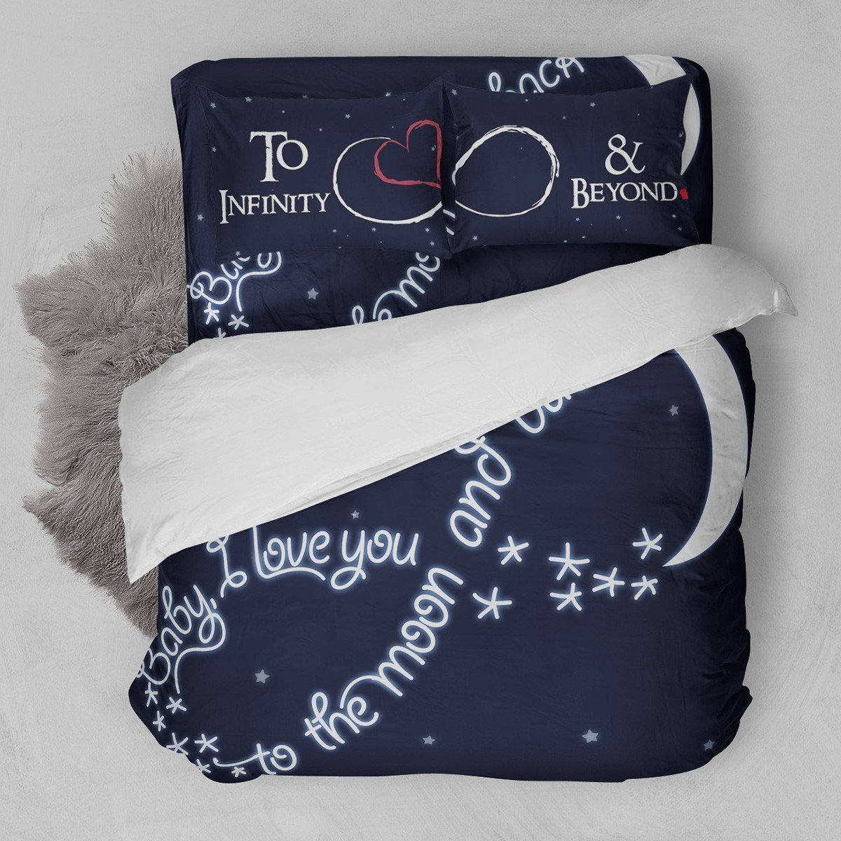 BABY LOVE YOU TO THE MOON AND BACK BEDDING SET
