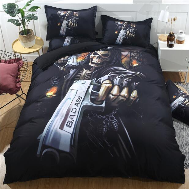 Badasskull 3D Customized Duvet Cover Bedding Sets