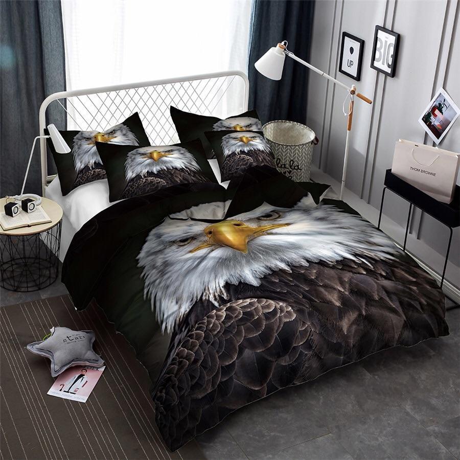 Bald Eagle 3D Customized Duvet Cover Bedding Sets