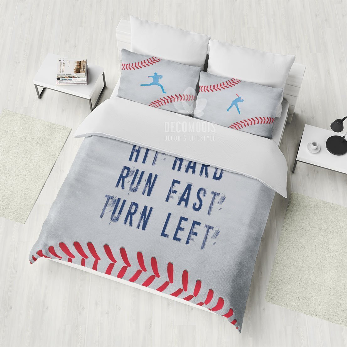 Baseball Bedding Set, Sport Bedspread, Baseball Duvet Cover, Inspirational Quote Bedding Set
