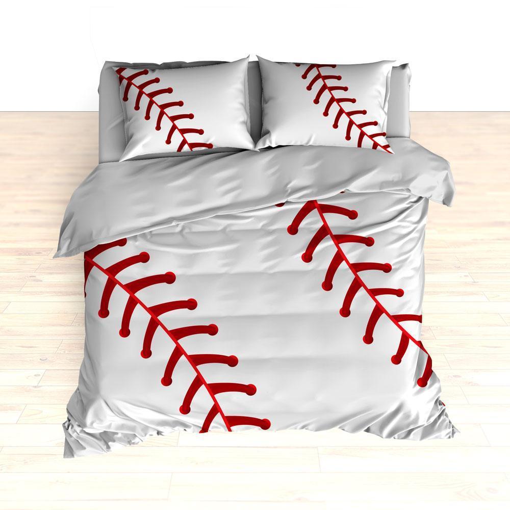Baseball Stitches Bedding, Personalized Comforter or Duvet