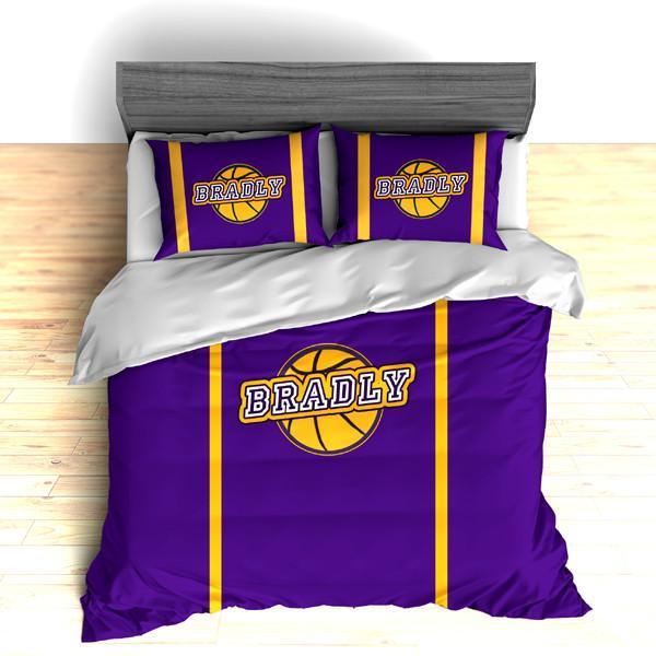 Basketball Team Colors Personalized Bedding, Duvet or Comforter Sets