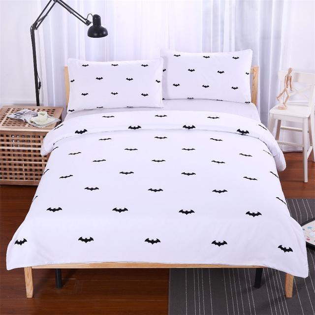Bat Black and white Printing et Fashional Bedspreadoft 2017 Bedclothes3D Customized Duvet Cover Bedding Sets