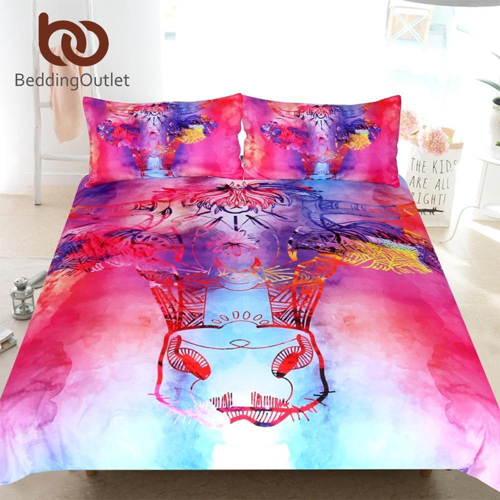 Bedding Outlet Bull Cow Duvet Cover Set 3-Piece