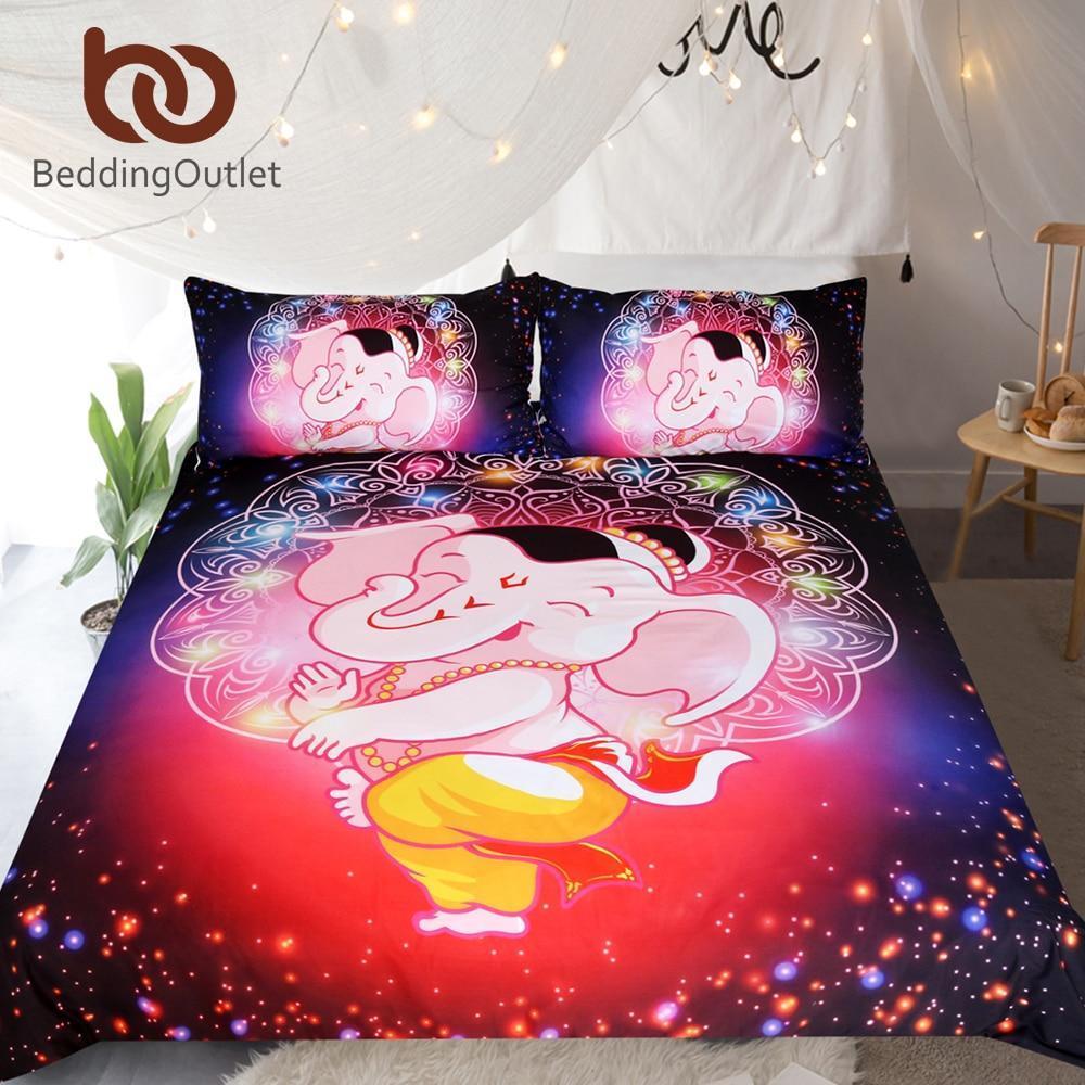 Bedding Outlet Cartoon Elephant Bedding Set for Kids 3-Piece