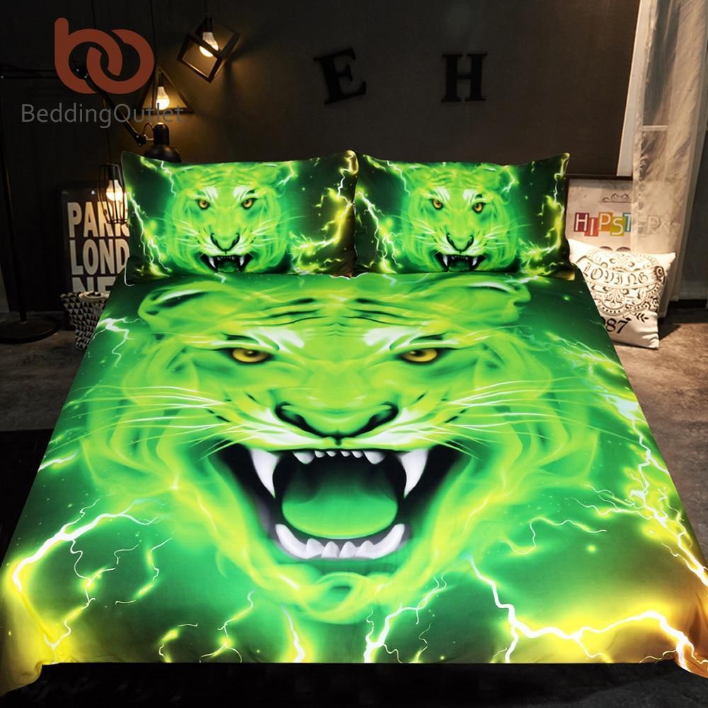 Bedding Outlet Green Tiger Bedding Set