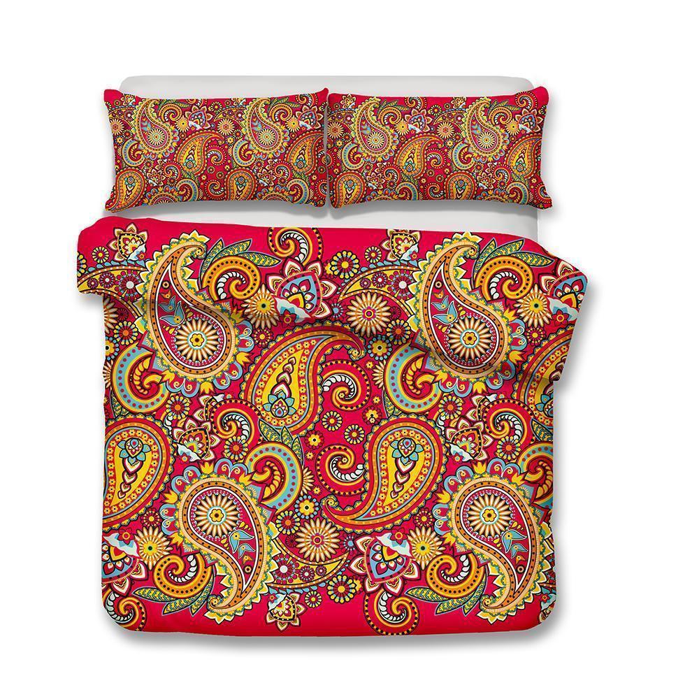 Bedroom Home Decoration Design Print Bedding Bohemia Gray Theme Bedding Sets Bohemian Comforter Bedspreads