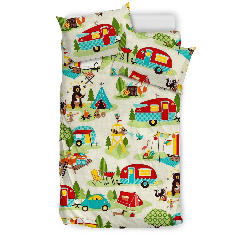 Beige FESTIVE CAMPER 3D Customized Duvet Cover Bedding Sets