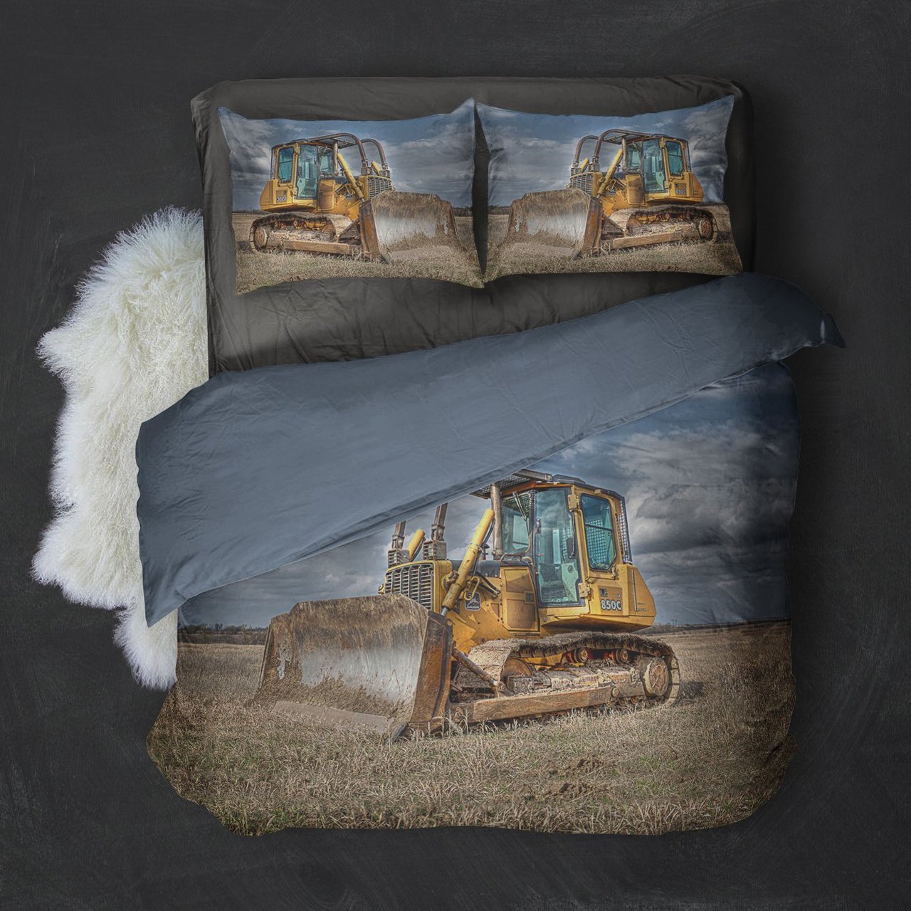 Best Bulldozer Heavy Equipment Operator 3D Customized Duvet Cover Bedding Sets