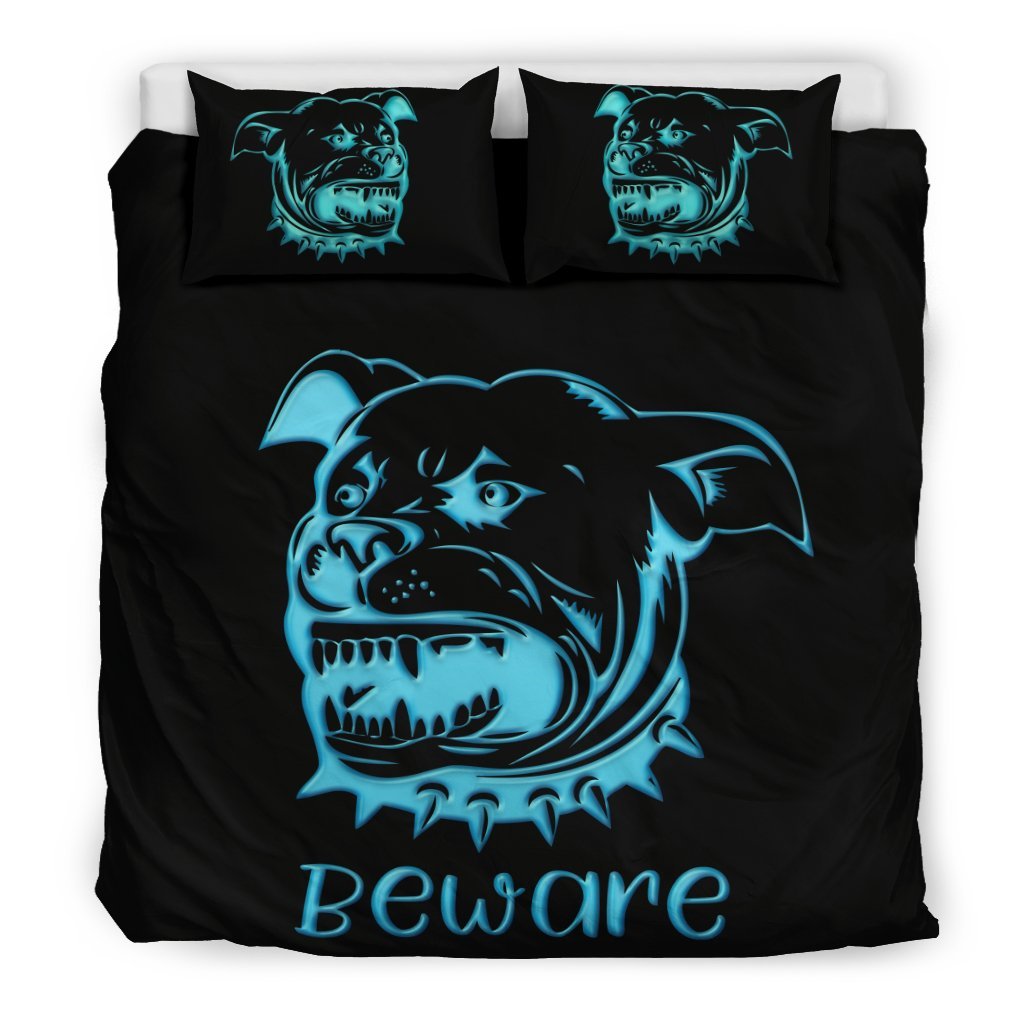 Beware of Pitbull 3D Customized Duvet Cover Bedding Sets