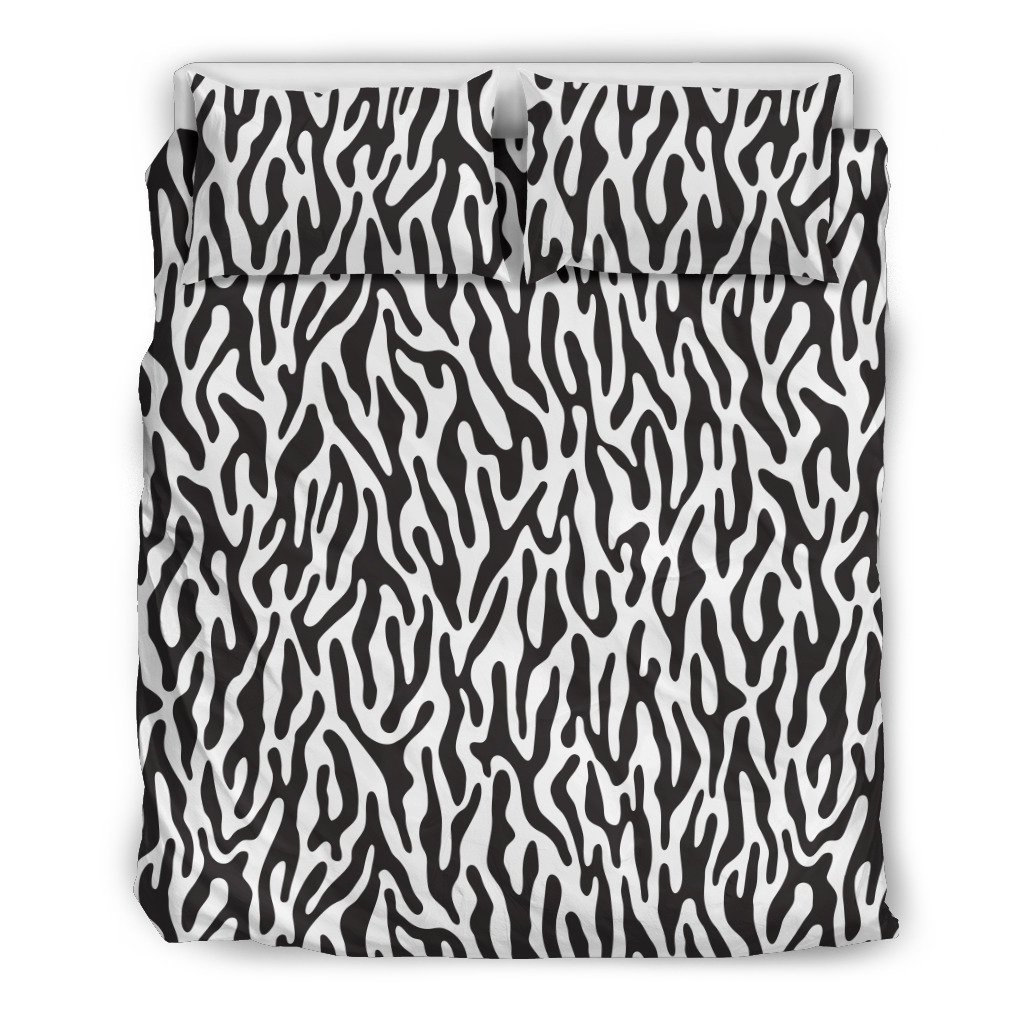 Black and White Animal Pattern 3D Customized Duvet Cover Bedding Sets