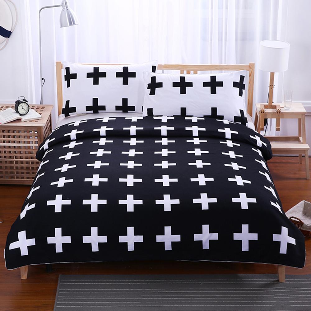 Black And White Cross ART HOP 3D Customized Duvet Cover Bedding Sets