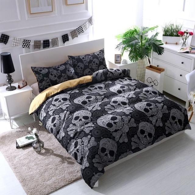 Black Bohemian Bones 3D Customized Duvet Cover Bedding Sets