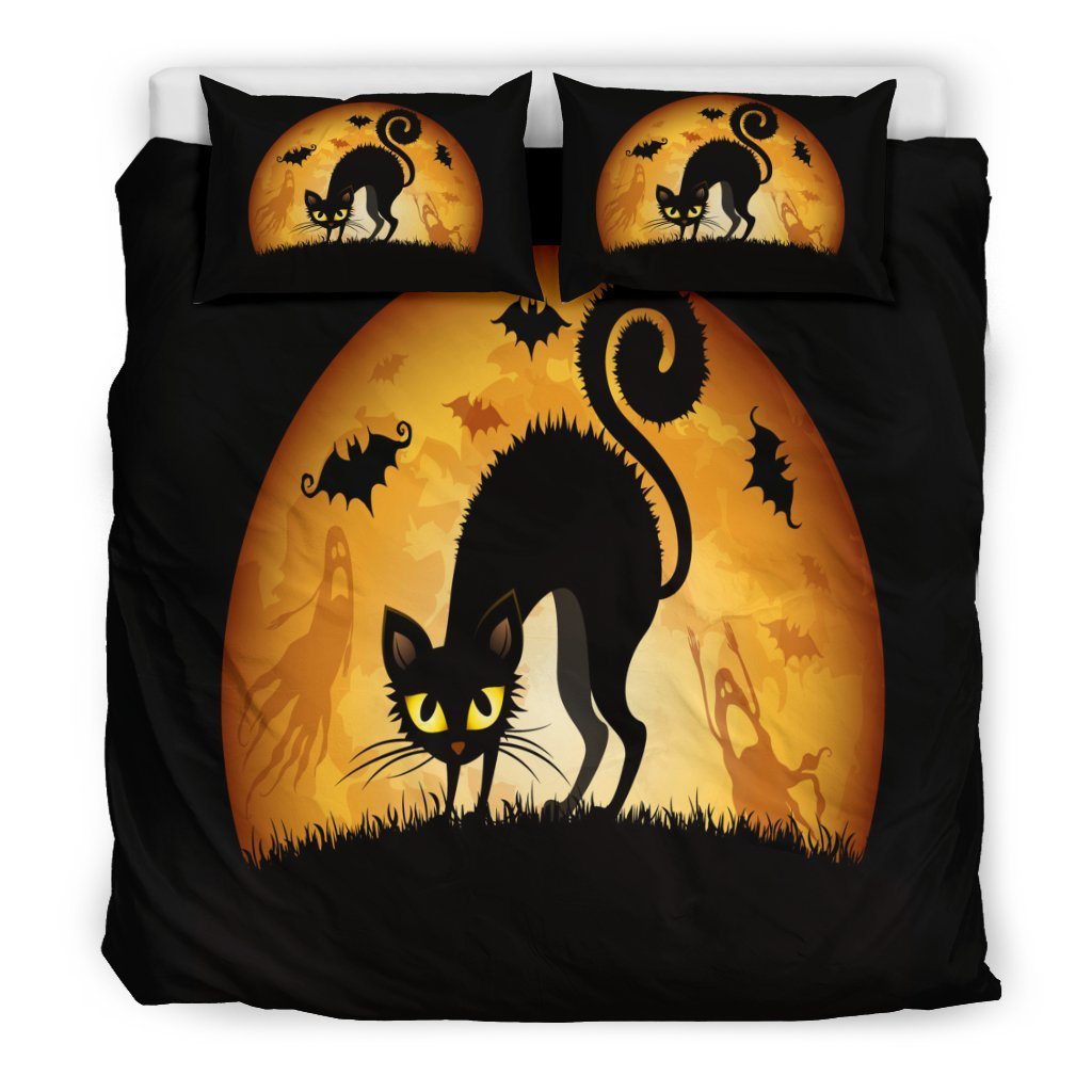 Black Cat Duvet Cover Set