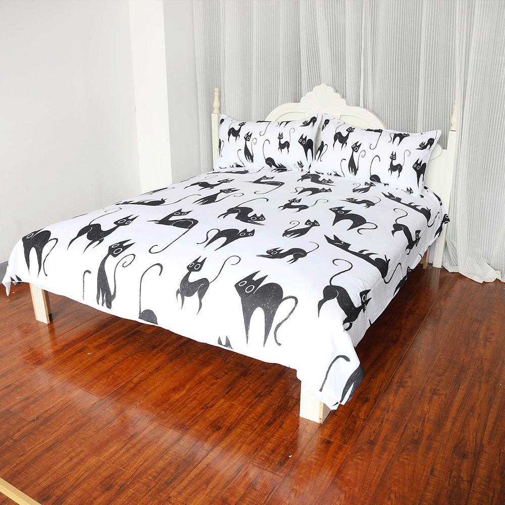 Black Cat Prints ART HOP 3D Customized Duvet Cover Bedding Sets