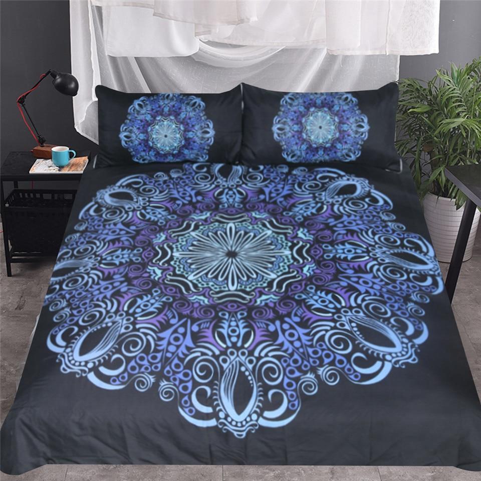 Blue and Purple Mandala ART HOP 3D Customized Duvet Cover Bedding Sets
