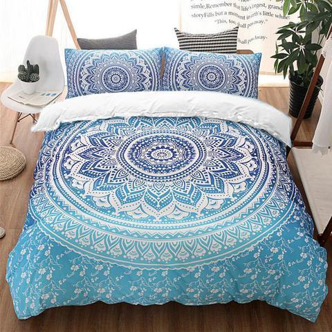 Blue Mandala Custom 3D Customized Duvet Cover Bedding Sets