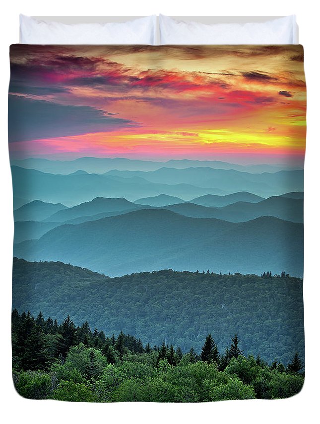 Blue Ridge Parkway Sunset – The Great Blue Yonder 3D Customized Duvet Cover Bedding Sets