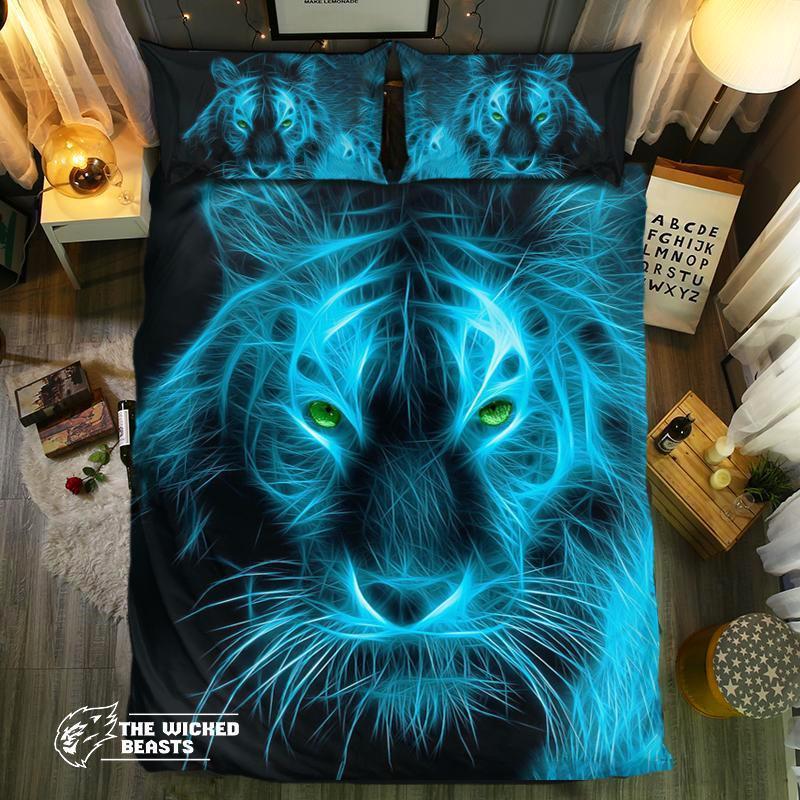 Blue Tiger3D Customized Duvet Cover Bedding Sets