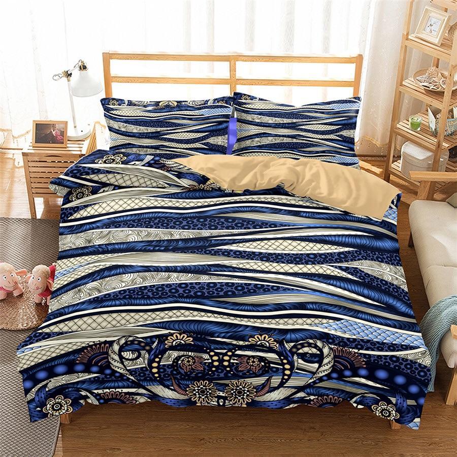 Bohemian Ocean Waves 3D Customized Duvet Cover Bedding Sets