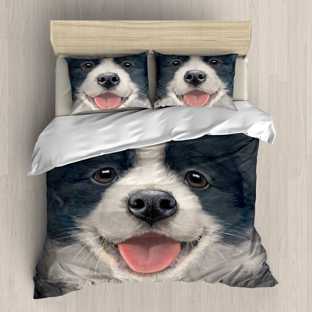 Border Collie Puppy 3D Customized Duvet Cover Bedding Sets