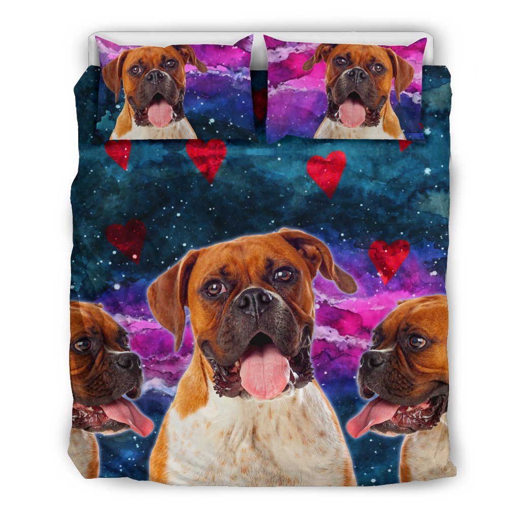 Boxer Dog Hearts Cute Dogs in pace 3D Customized Duvet Cover Bedding Sets