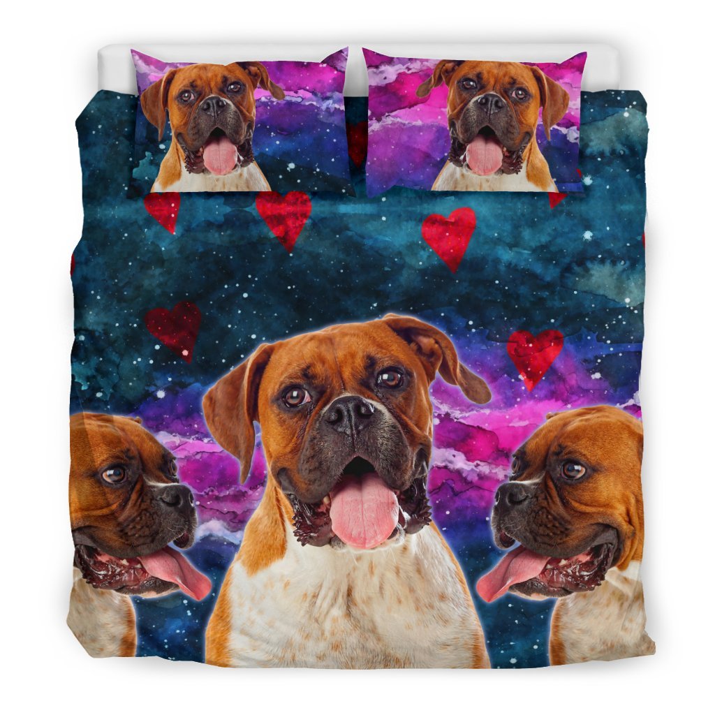 Boxer Dog Hearts Cute Dogs inpace3D Customized Duvet Cover Bedding Sets