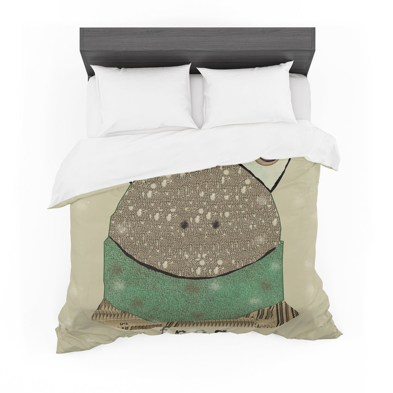 Bri Buckley ‘Frog’ Tan Green Featherweight3D Customized Duvet Cover Bedding Sets