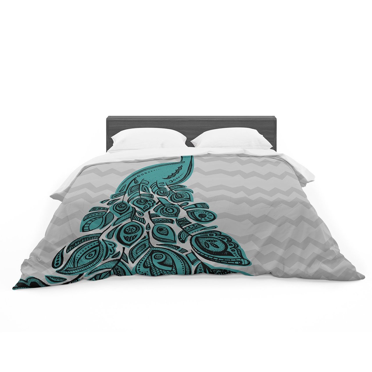 Brienne Jepkema ‘Peacock Blue’ Featherweight3D Customized Duvet Cover Bedding Sets