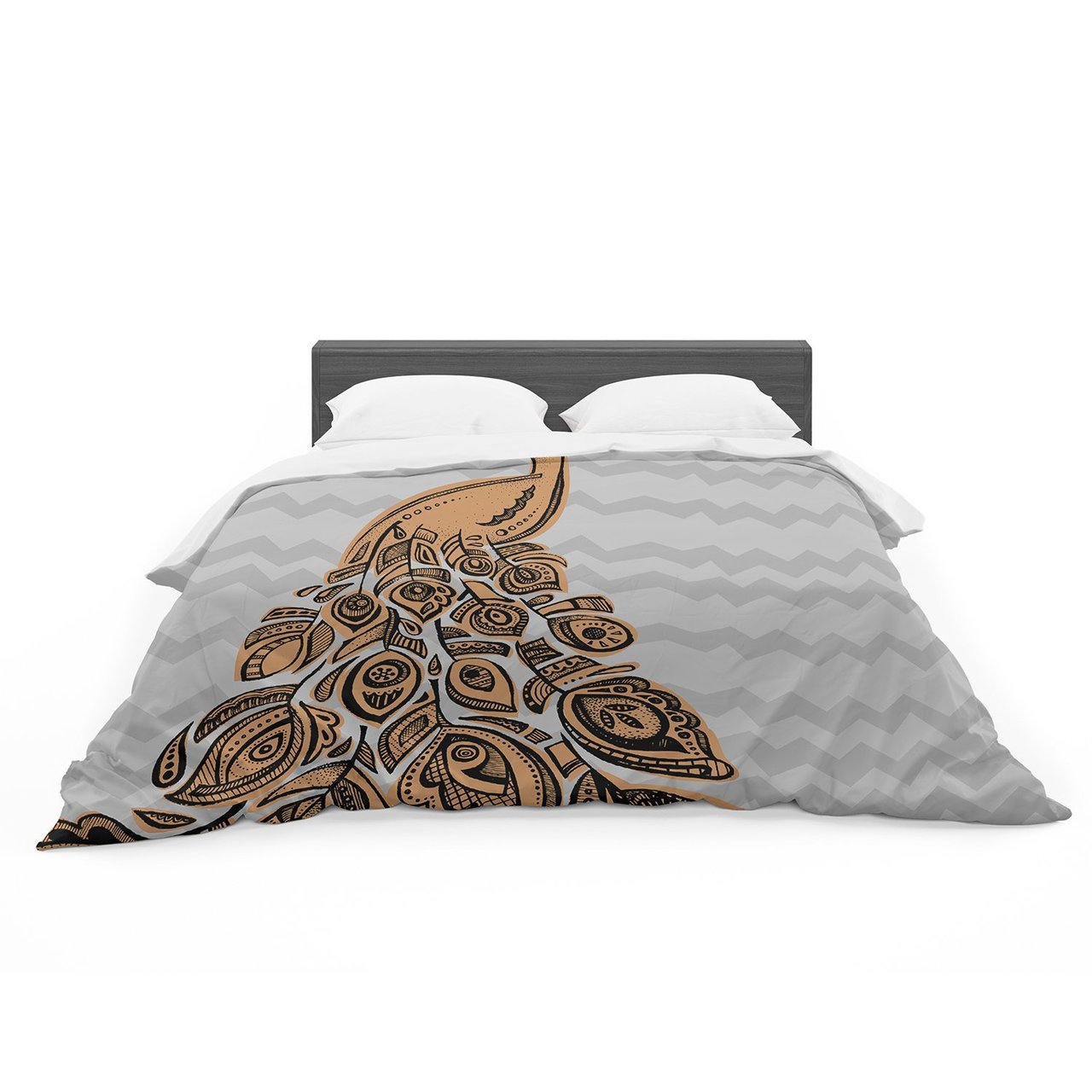 Brienne Jepkema ‘Peacock Yellow’ Cotton3D Customized Duvet Cover Bedding Sets