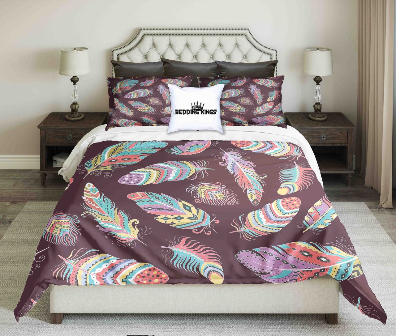 Bright Feathers | kings3D Customized Duvet Cover Bedding Sets