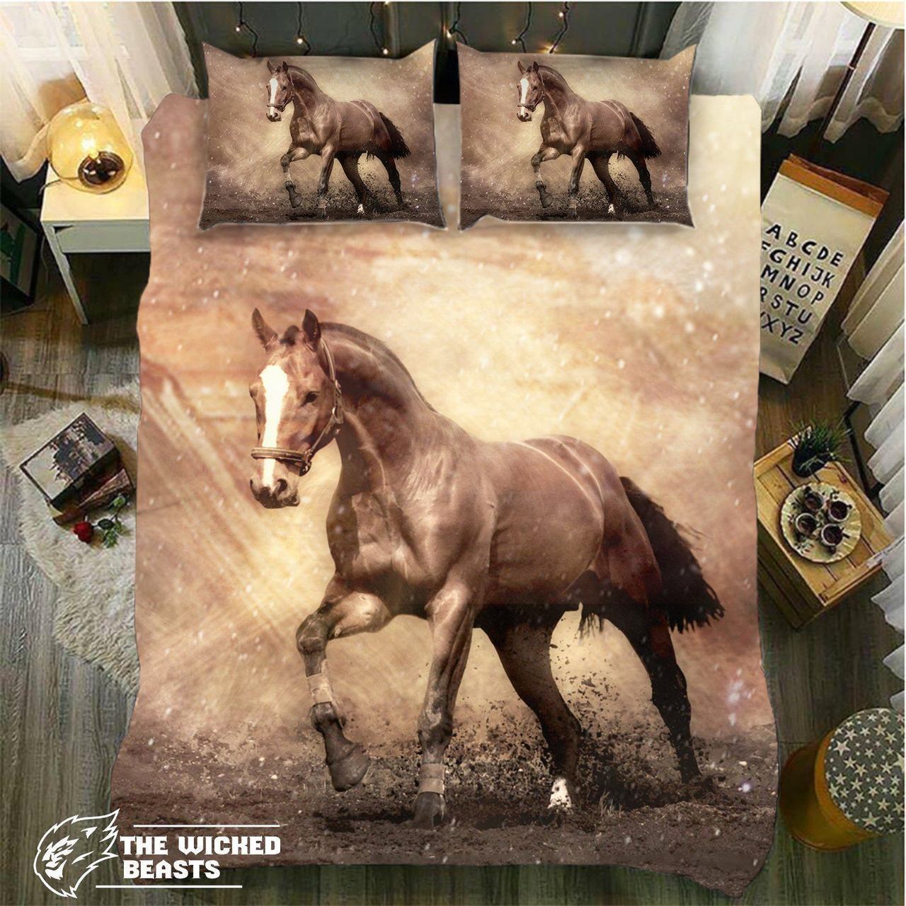 Brown Horse3D Customized Duvet Cover Bedding Sets