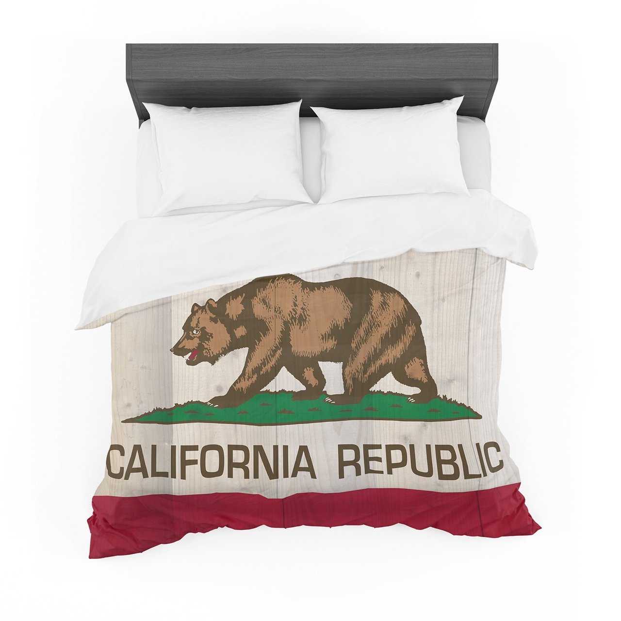 Brucetanfield ‘California Flag Wood’ Brown Featherweight3D Customized Duvet Cover Bedding Sets