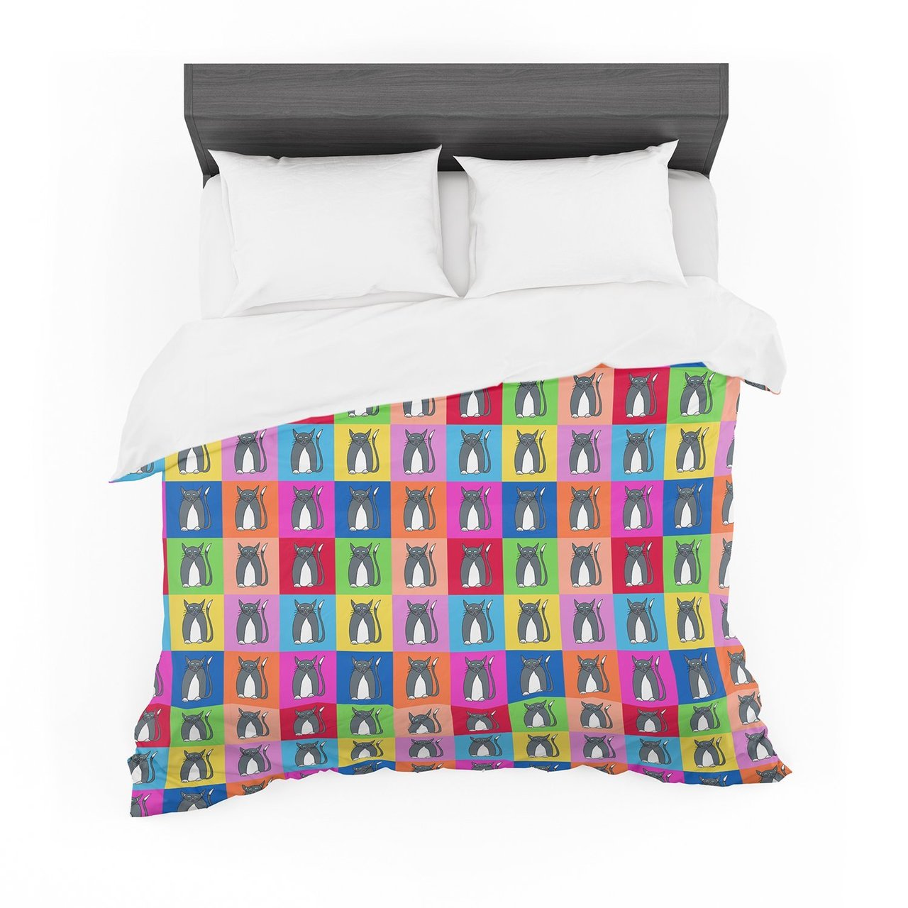 Brucetanfield ‘Pussy Cat I Love You’ Rainbow Featherweight3D Customized Duvet Cover Bedding Sets