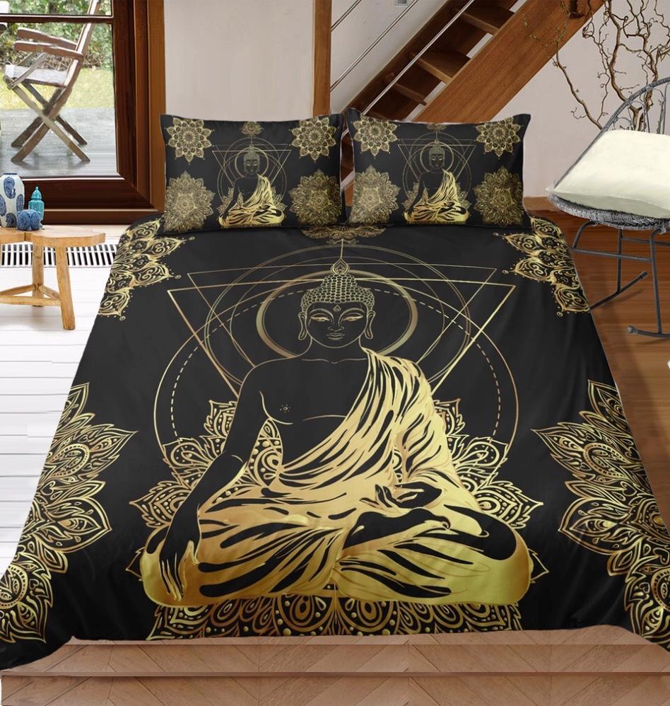 Buddha Meditation Paisley Motifs 3D Customized Duvet Cover Bedding Sets