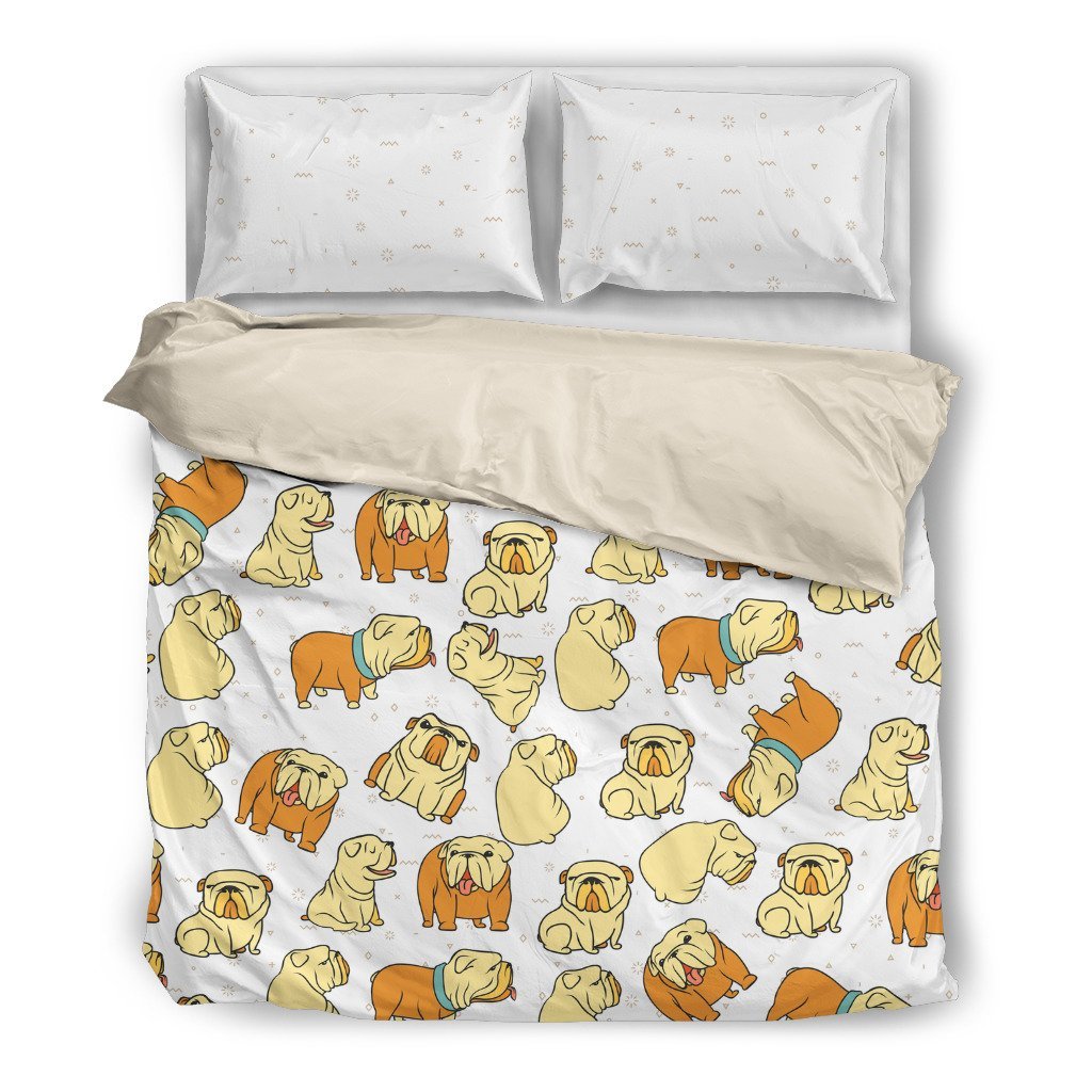 Bulldog Doodle 3D Customized Duvet Cover Bedding Sets