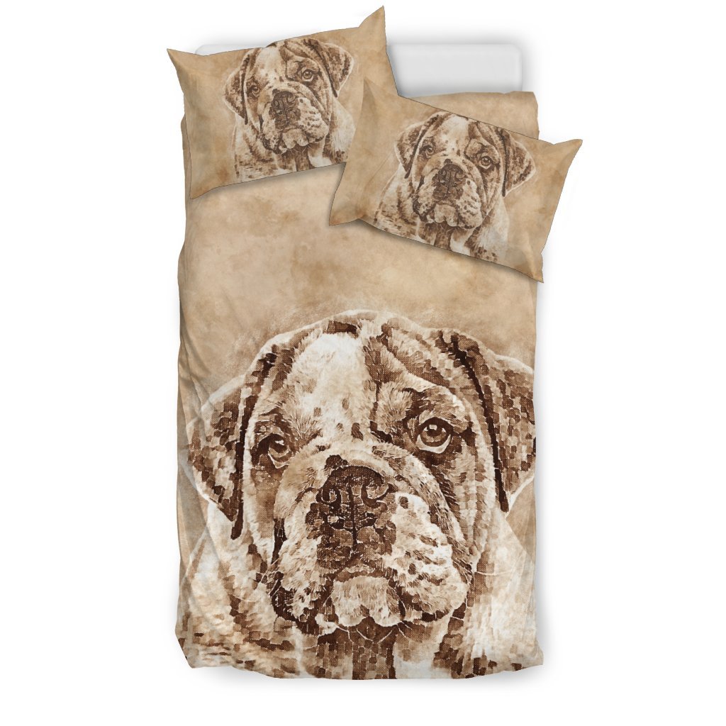 Bulldog Vintage 3D Customized Duvet Cover Bedding Sets