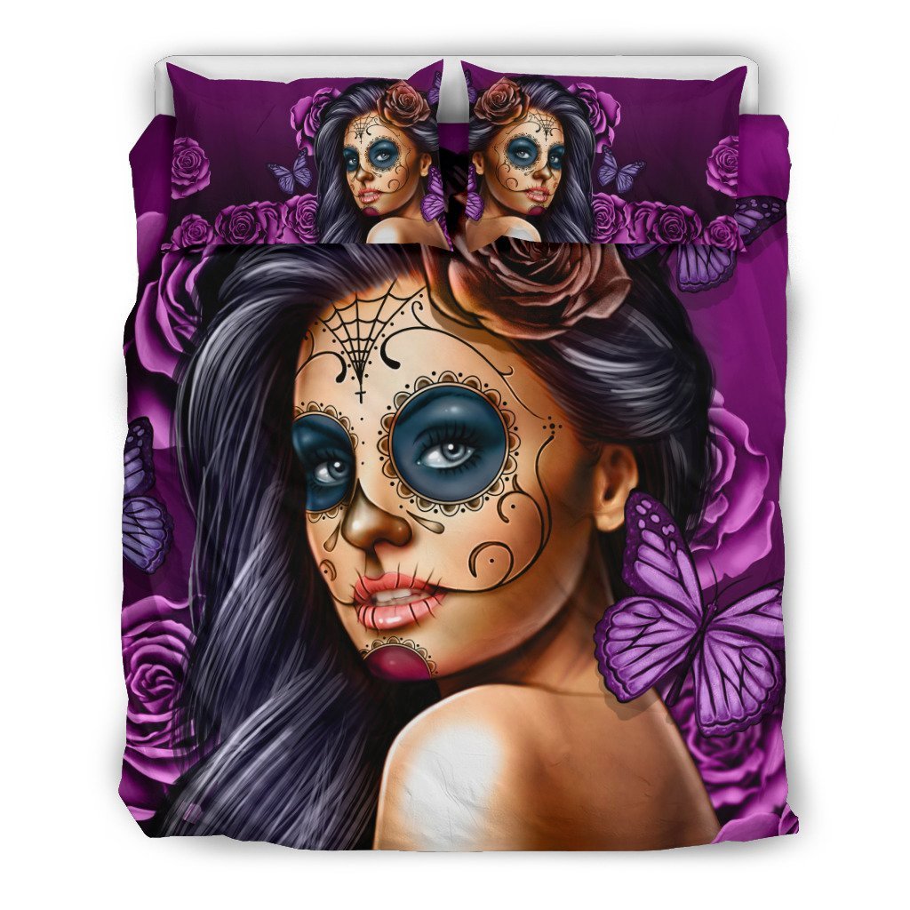 Calavera (Viol on Beige) 3D Customized Duvet Cover Bedding Sets