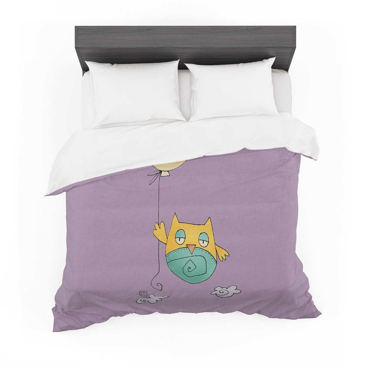 Carina Povarchik ‘Lechuzita en Ballon’ Owl Cotton3D Customized Duvet Cover Bedding Sets
