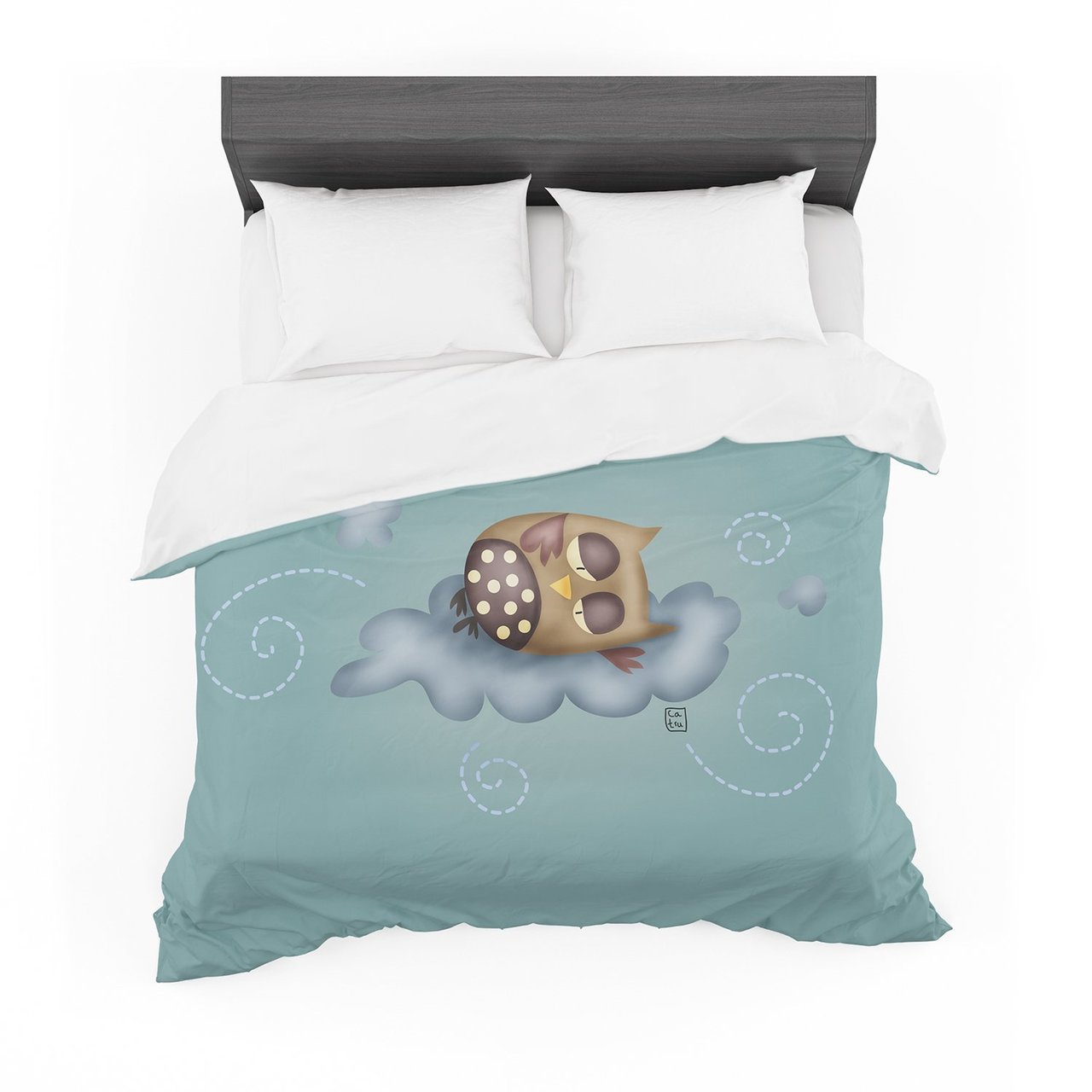 Carina Povarchik ‘Sleepy Guardian’ Owl Featherweight3D Customized Duvet Cover Bedding Sets