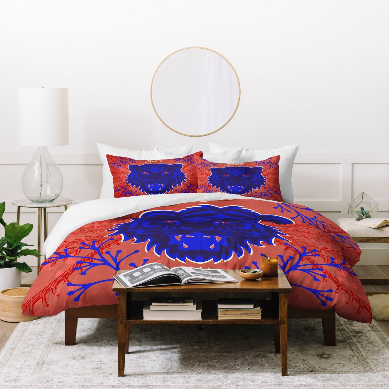 Caroline Okun Bengal Tiger Blue Duvet Cover