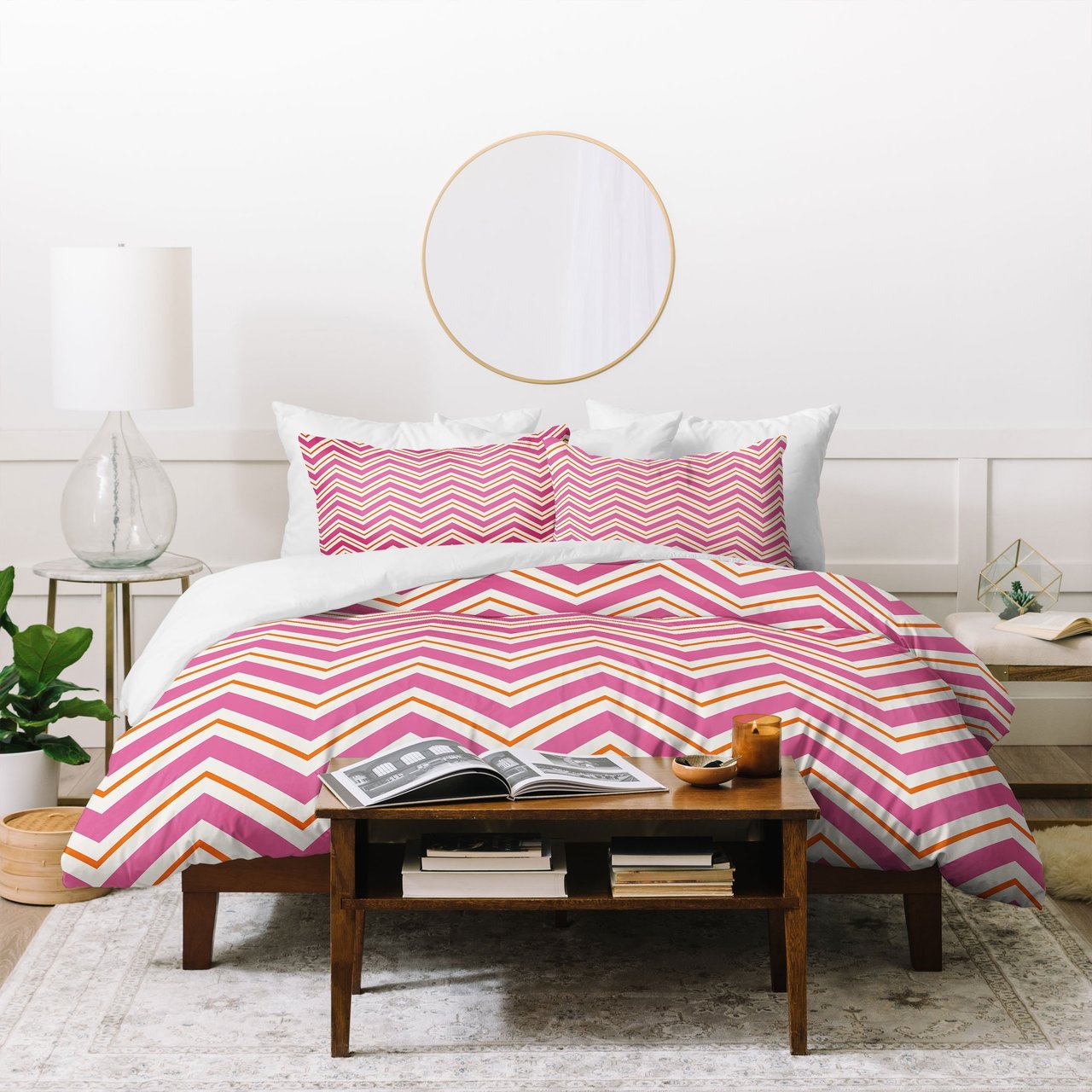 Caroline Okun Berry Pop Chevron Duvet Cover