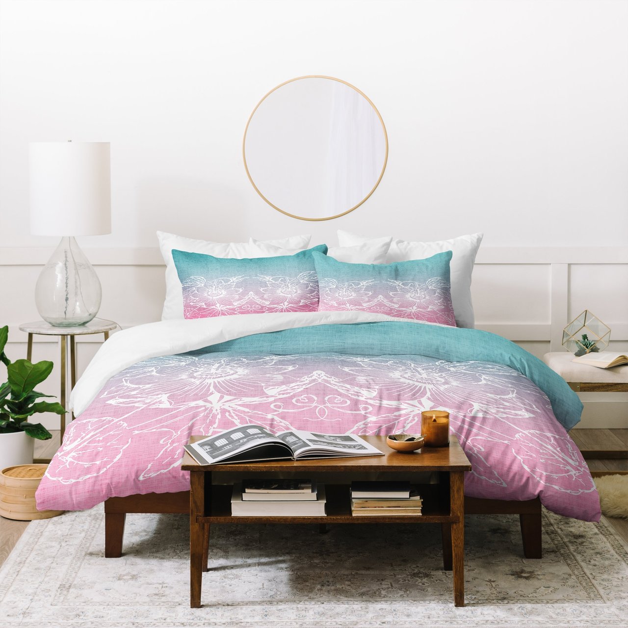 Caroline Okun Endearment in Pink Duvet Cover