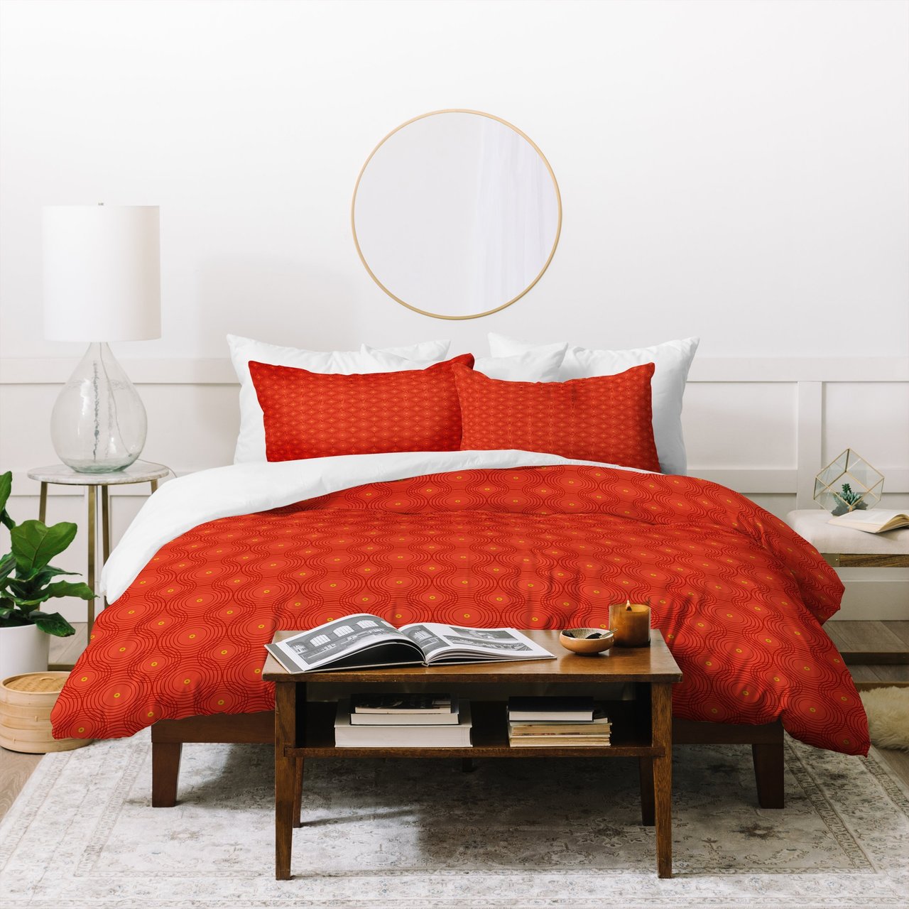 Caroline Okun Ruby Spirals Duvet Cover