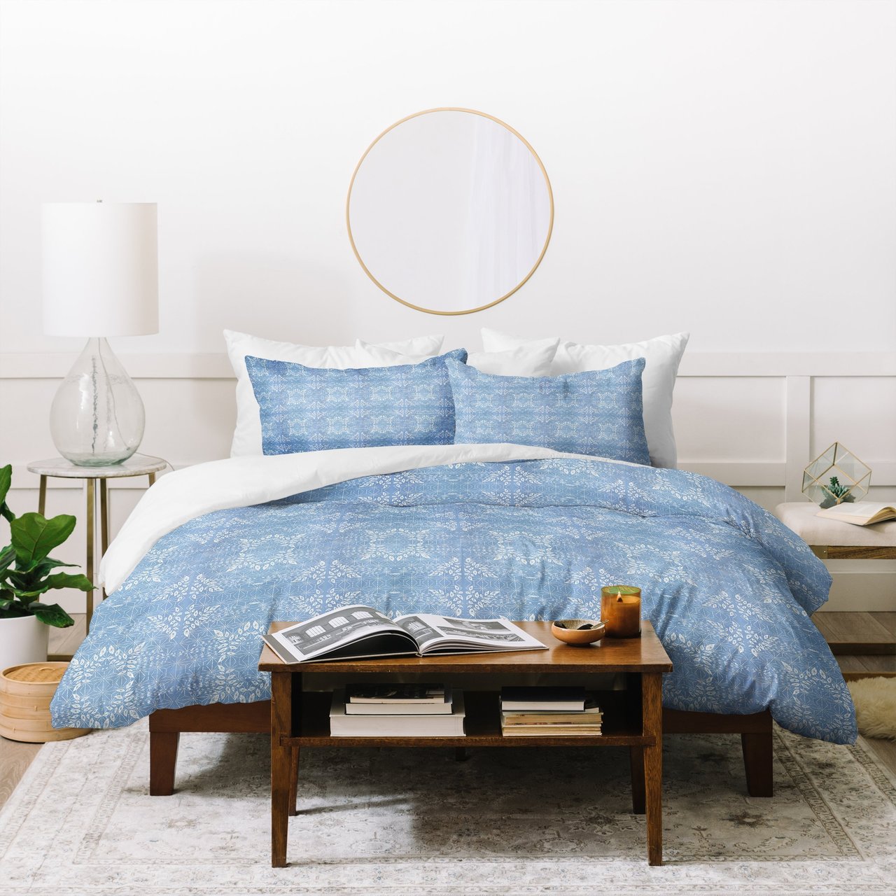 Caroline Okun Shibori Denim Duvet Cover