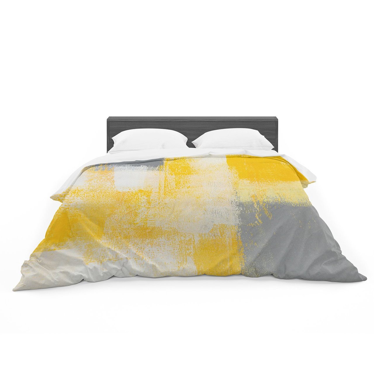 CarolLynn Tice ‘Breakfast’ Grey Gold Featherweight3D Customized Duvet Cover Bedding Sets