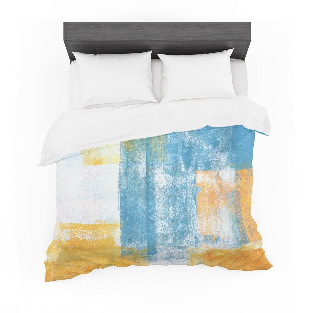 CarolLynn Tice ‘Color Combo’ Blue Yellow Featherweight3D Customized Duvet Cover Bedding Sets
